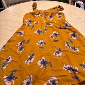 Othr Mustard Floral Casual Dress